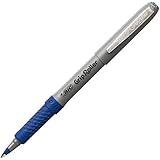 BIC Grip Stick Roller Ball Pen, Fine Point (0.7 mm), Blue, 12 Roller Pens