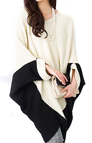 (Goldjapan)ゴールドジャパン 大きいサイズ レディース バイカラー ドルマン ニット チュニック ブロックニット ドルマンスリーブ ポンチョミニワンピース ミニ丈ワンピース ミニワンピ半袖 半そで 七分袖 7分袖 ゆったり 着痩せ 体型カバー gold089