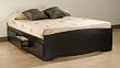 Prepac Sonoma Black Double Platform Storage Bedroom Set - Bedroom Sets