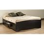 Sonoma Full Size Platform Storage Bed In Black Finish