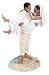 "Just Married" Beach/Coastal/Island Wedding Figurine Cake Top- African-American