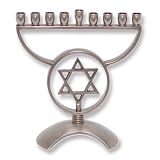 6 Star Menorah. Pewter Finish