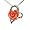 Red Coral Rose Heart Pendant