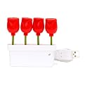 USB Flower Hub - White/Red