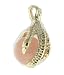 Sterling Silver Dragon's Claw with Rose Quartz 12mm Crystal Sphere Pendant