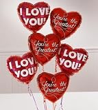 Same Day Flower Delivery Air-Rangement Half Dozen Romance Mylars