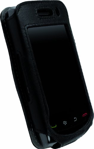 Krusell 89468 Cabriolet Leather Case with Ratchet Swivelkit for Blackberry Storm2 9520/9550 (Black)