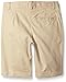 Nautica Girls' School Uniform Skinny Twill Bermuda Short, Khaki, 14