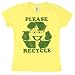 Sesame Street - Please Recycle Ladies T-Shirt - X-Large