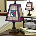 NEW YORK RANGERS Team Logo Hand Painted ART-GLASS TABLE LAMP (14 Tall with 7 Wide Glass Shade)