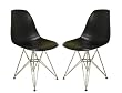 Set of 2 Chairs - Modern Style Black Finish