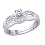 14K White Gold 1/3 ct. Diamond Engagement Set
