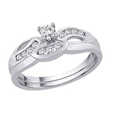14K White Gold 1/3 ct. Diamond Engagement Set