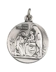 14K Yellow Gold 18.00 mm St. Catherine Medal