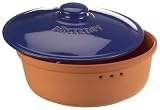 R&ouml;mertopf 2 809 92 Brottopf rund Ma&szlig;e: 29 x 11 cm, blau / teracotta