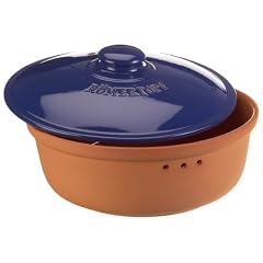 R�mertopf 2 809 92 Brottopf rund Ma�e: 29 x 11 cm, blau / teracotta