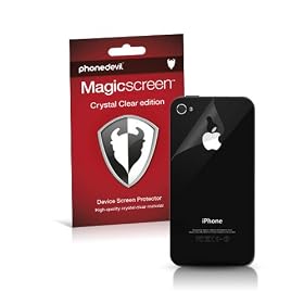 MediaDevil / PhoneDevil Magicscreen BACK (REAR) Screen Protector: Crystal Clear (Invisible) Back protector edition - For Apple iPhone 4 / 4G & iPhone 4S / 4GS (2 x BACK protectors only)