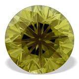 0.18 Ct Round Shape Canary Yellow Loose Real Diamond For Engagement Ring