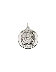 15.00 mm St. Andrew Medal in 14K White Gold