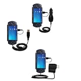 Deluxe Kit for the Sony PSP includes a USB cable with Car and Wall Charger - Gomadic Brand w/ TipExchange Technology