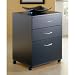 3-Drawer Mobile File Cabinet - Black