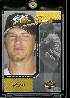 2006 Topps Co-Signers A.J. Burnett Toronto Blue Jays Baseball Card #79 - Mint Condition - In Protective Display Case !!