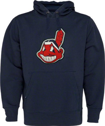 Cleveland Indians Navy Signature Hooded Sweatshirt