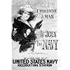 U.S. Navy (I'd Join the Navy, B&W) Art Poster Print - 13x19
