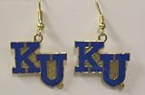 NCAA Dangling Earrings - Kansas Jayhawks Logo