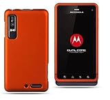 METALLIC ORANGE Rubber Touch Snap-On Phone Protector Hard Cover Case for Mo ....