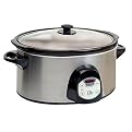 Elite Cuisine 6-Qt Smart Digital Slow Cooker - Stainless Steel (MST6000)