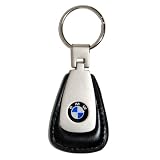 BMW Key Chain Fob - Leather / Brushed Finish