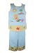 Good Lad Spring/Summer Embroidered Mermaid Applique Baby Blue and Yellow Gingham Girls Capri Pant Set