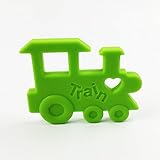 歯がため シリコン　列車 歯固めおもちゃ ソフト 握りやすい　リング　ママ授乳ジュエリー　アクセサリー[BPAフリー][FDA認可済]安全 無味 グリーン
