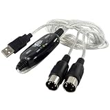 USB MIDI Music Cable Converter PC to Music Keyboard Supports Window Vista XP Mac OS