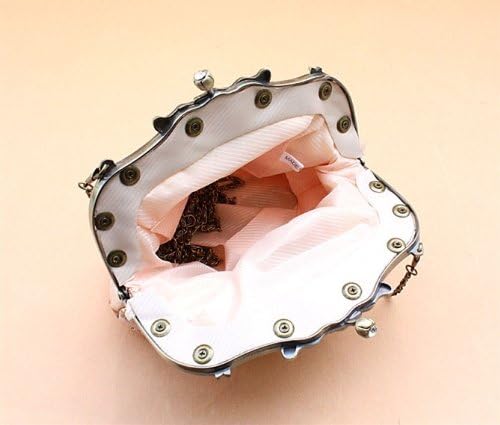 MZZ BEA005 Exquisite Beaded Bridal Accessory Satin Handbag with Rhinestones Fashion Small evening Purse with removable chain Wedding Clutch Holiday Gift - more colors (purple)