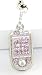 Adorable Pink Crystal Cell Phone Charm