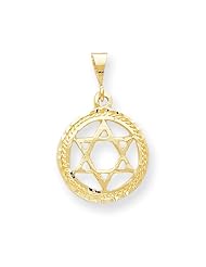 10k Yellow Gold Star of David Charm - Religious Jewelry