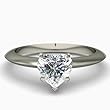 0.50 Ct Heart Shaped Diamond Knife Edge Solitaire Engagement Ring CUT: VERY GOOD 14K WHITE GOLD SI2 GIA