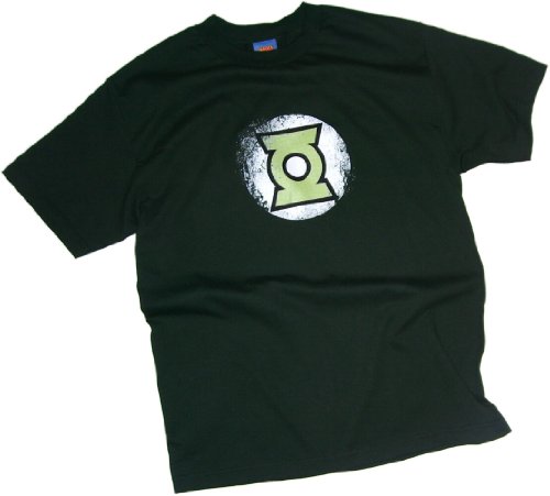  Green Lantern Destroyed Logo -- Justice League Adult T-Shirt