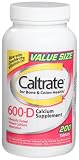 Caltrate 600+d, 200-Count Bottle