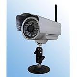 Outdoor Waterproof Wireless/wired Ip Camera with Night Vision and Motion Detection Alarm, Apple Mac and Windows compatible, Silver.