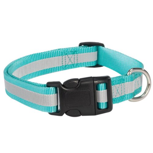 26 INCH - BLUE - Reflective Stripe Safety Dog Collar
