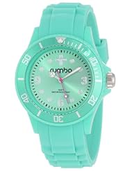 RumbaTime Unisex 12535 Perry Silicone 38MM Aqua Modern Stylish Analog Watch