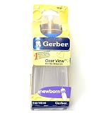 Gerber 5 oz. Clear View Reusable Feeding Bottle - blue, one size