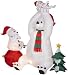 6 Ft. - Gemmy Christmas Airblown Inflatable - Animated - Polar Bear Family with Spinning Baby Cub