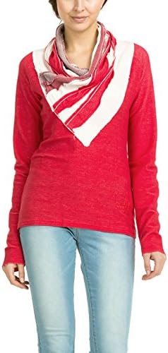 Desigual Women's Anast Woman Knitted Sweat-Shirt Long Sleeve, Red, Large