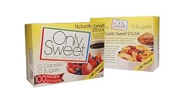 Only Sweet Stevia 100-Count, 3.5 Ounce Boxes (Pack of 4)