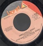 ABSOLUTELY RIGHT 7 INCH (7" VINYL 45) US LIONEL 0