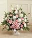 Pink & White Sympathy Floor Basket